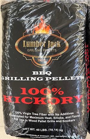 Lumber Jack BBQ Wood Pellets 100% Hickory 40 Pound Bag