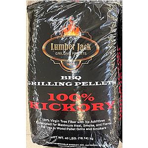 Lumber Jack BBQ Wood Pellets 100% Hickory 40 Pound Bag