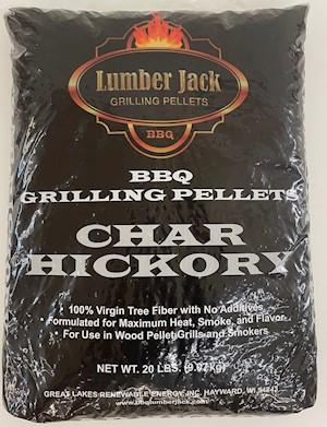 Lumber Jack BBQ Wood Pellets Char Hickory 20 Pound Bag