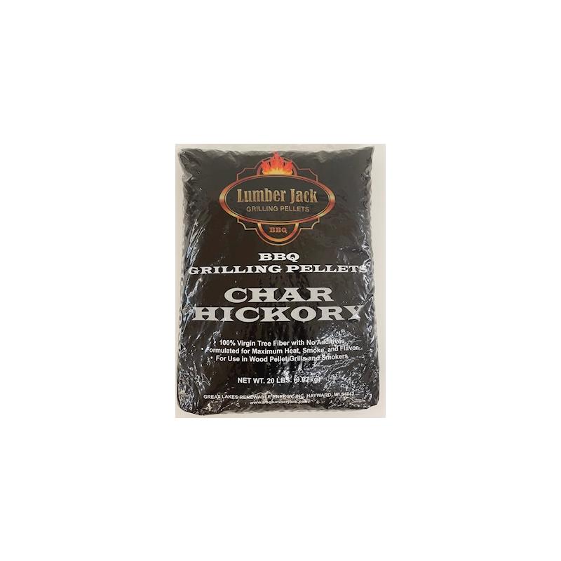Lumber Jack BBQ Wood Pellets Char Hickory 20 Pound Bag
