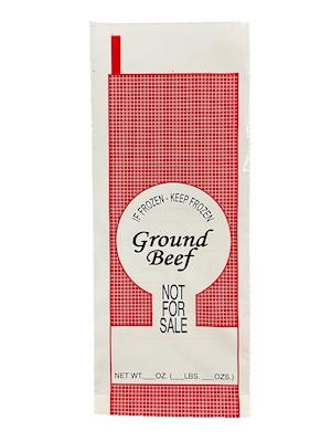 1lb Ground Beef Bag Printed "Not for Sale"