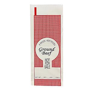 1lb Ground Beef Bag Printed "Not for Sale"