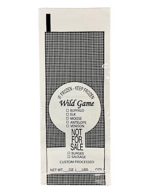 1lb Wild Game Bag Printed "Not for Sale"