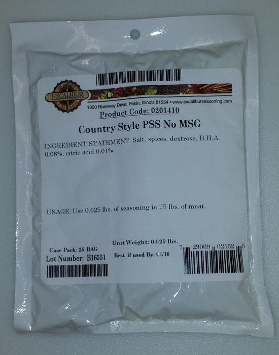 Excalibur Country Style Pork Sausage Seasoning NO MSG Seasons 25 LB (0201410)