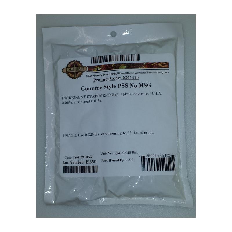 Excalibur Country Style Pork Sausage Seasoning NO MSG Seasons 25 LB (0201410)
