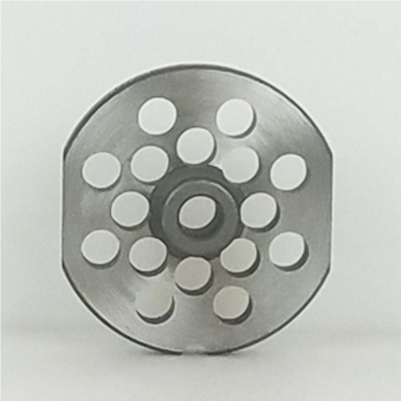 Triumph Meat Grinder Plate Cleveland 12 HUB STYLE D2 Steel 3/8" Holes (106481)
