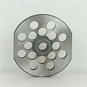 Triumph Meat Grinder Plate Cleveland 12 HUB STYLE D2 Steel 3/8" Holes (106481)
