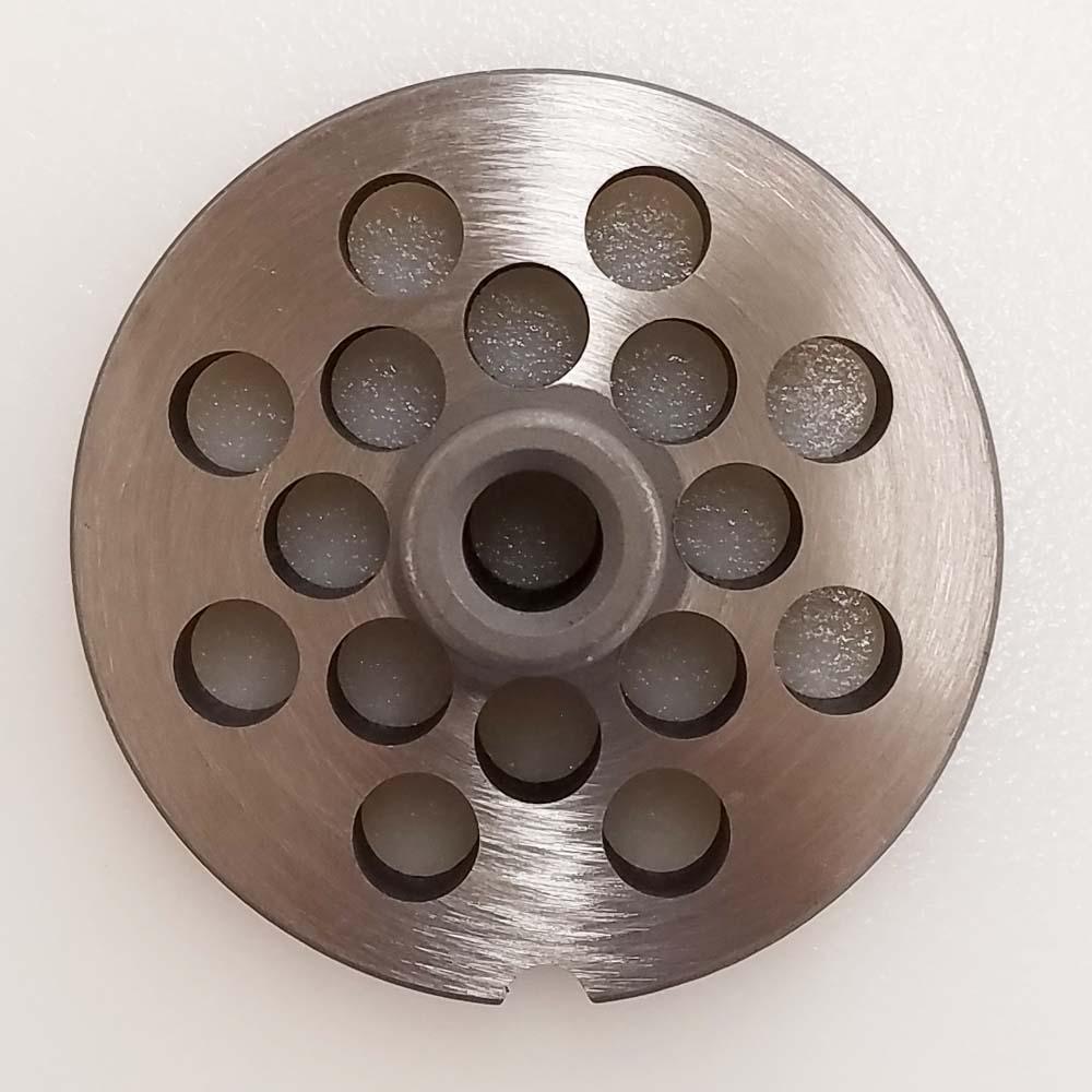 Triumph Meat Grinder Plate Enterprise 12 HUB STYLE D2 Steel 3/8" Holes (103219)