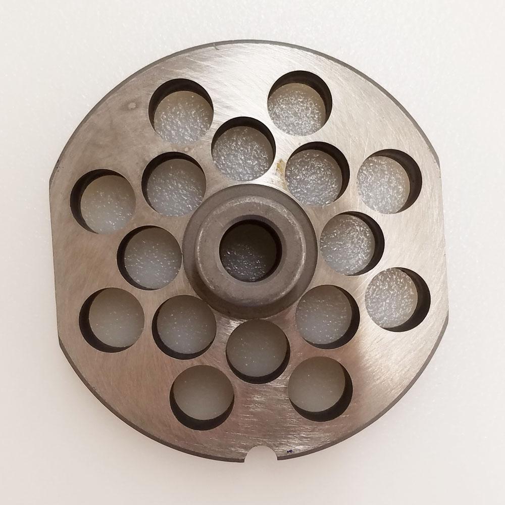 Triumph Meat Grinder Plate Cleveland 22 HUB STYLE D2 STEEL 1/2" Holes (106633)