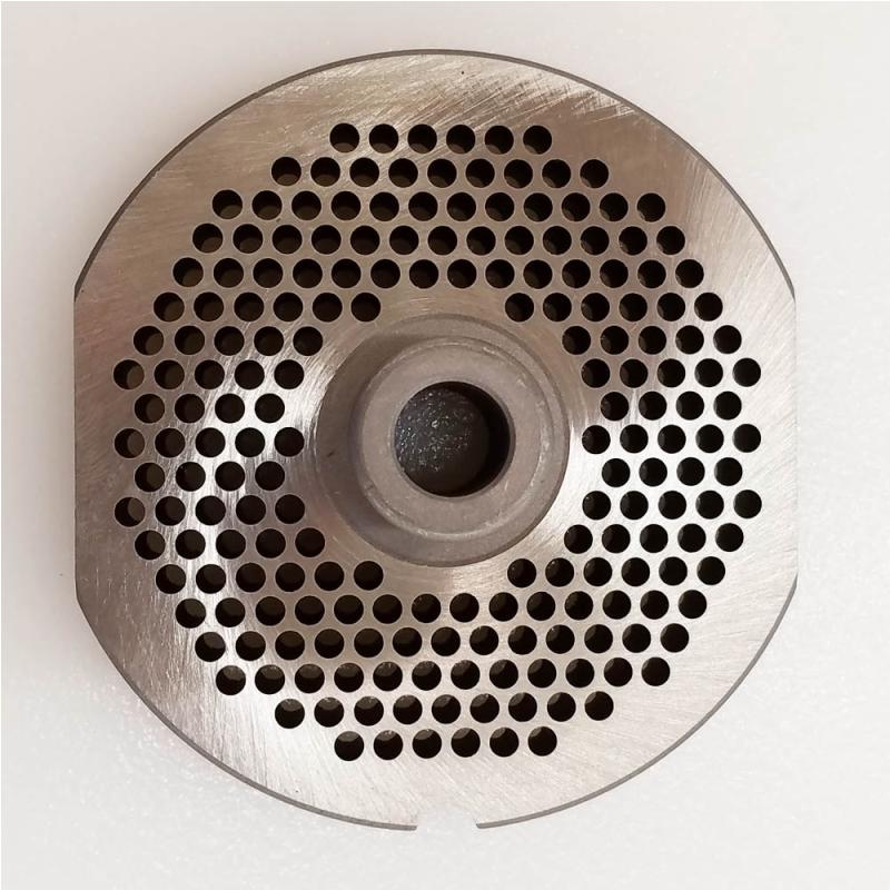 Triumph Meat Grinder Plate Cleveland 22 HUB STYLE D2 STEEL 1/8" Holes (103765)