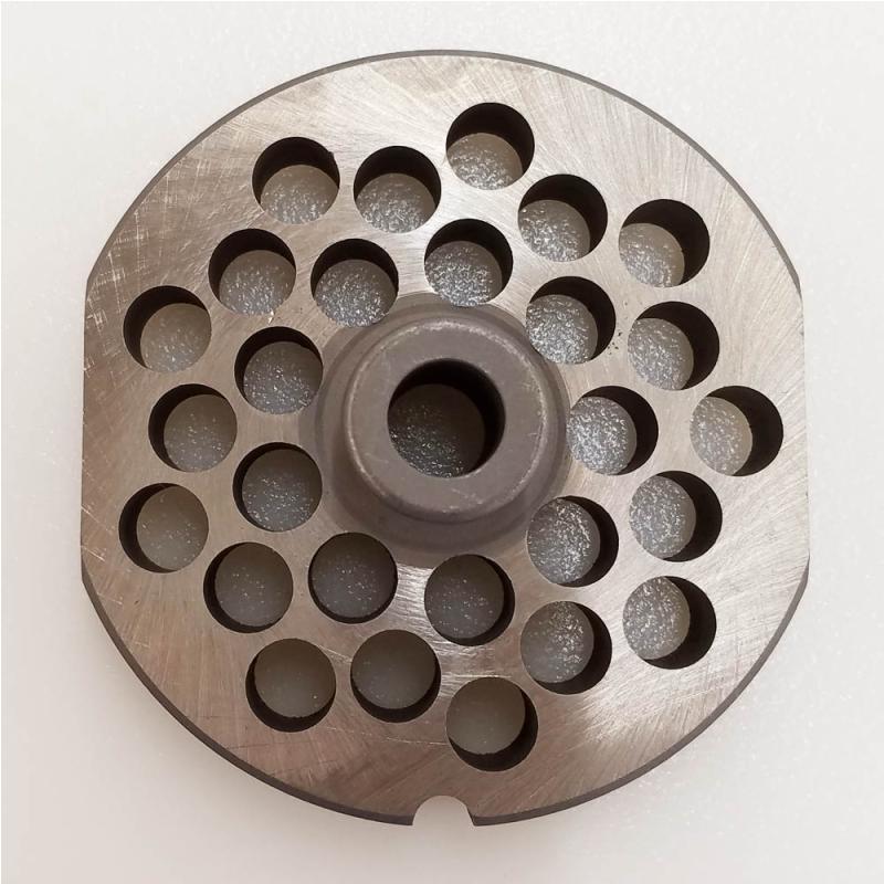 Triumph Meat Grinder Plate Cleveland 22 HUB STYLE D2 STEEL 3/8" Holes (104636)