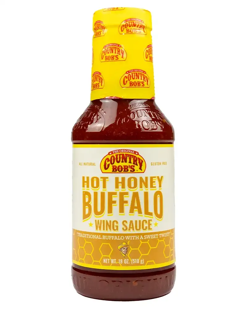 Country Bob's Hot Honey Buffalo Wing Sauce 18oz Bottle