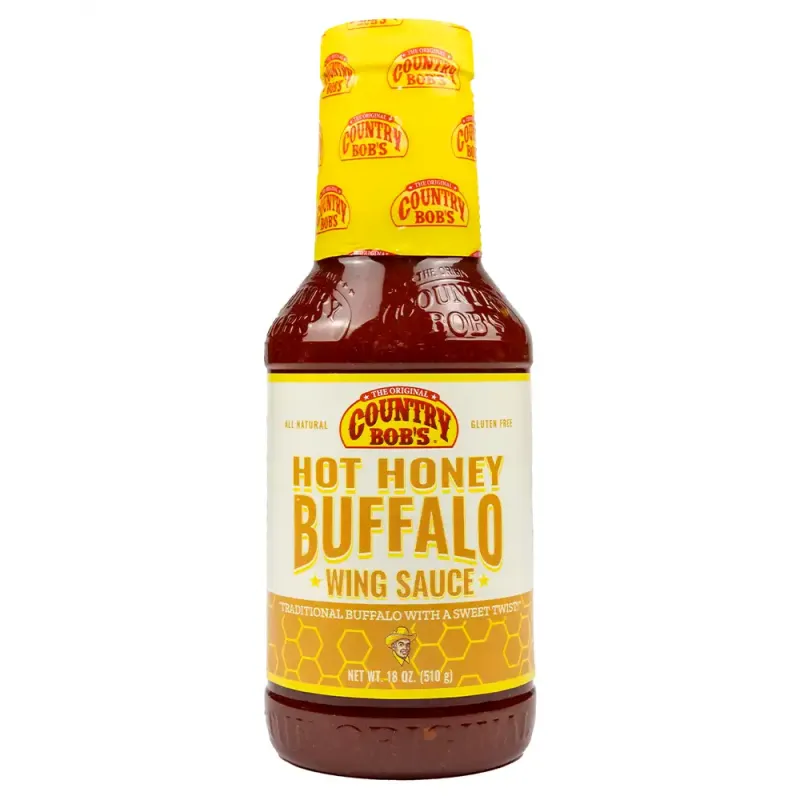 Country Bob's Hot Honey Buffalo Wing Sauce 18oz Bottle