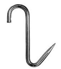 Stainless Steel Car Hook 3/8 x 8 Inch