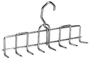 Stainless Steel Bacon Hanger 9 Inch 8 Prong