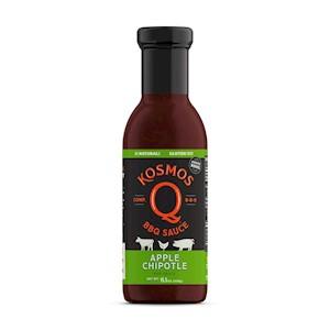 Kosmos Q Sweet Apple Chipotle BBQ Sauce 15.5 Ounce Bottle