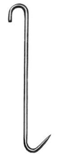 Stainless Steel Car Hook 1/2 x 24 Inch